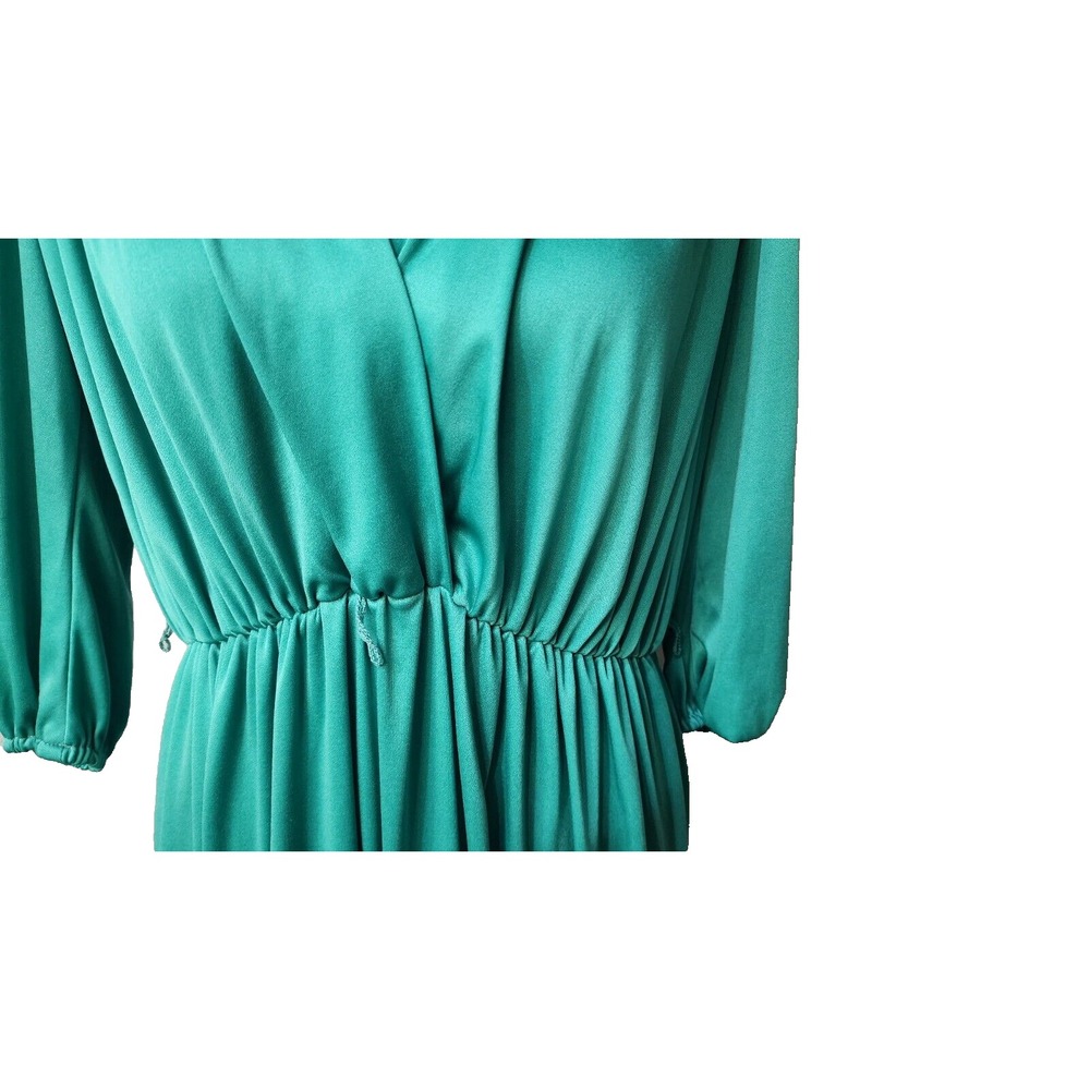 Vintage Sunshine Alley Womens Green Long Sleeve Dress 413682P Size 6 Made IN USA - Picture 12 of 12